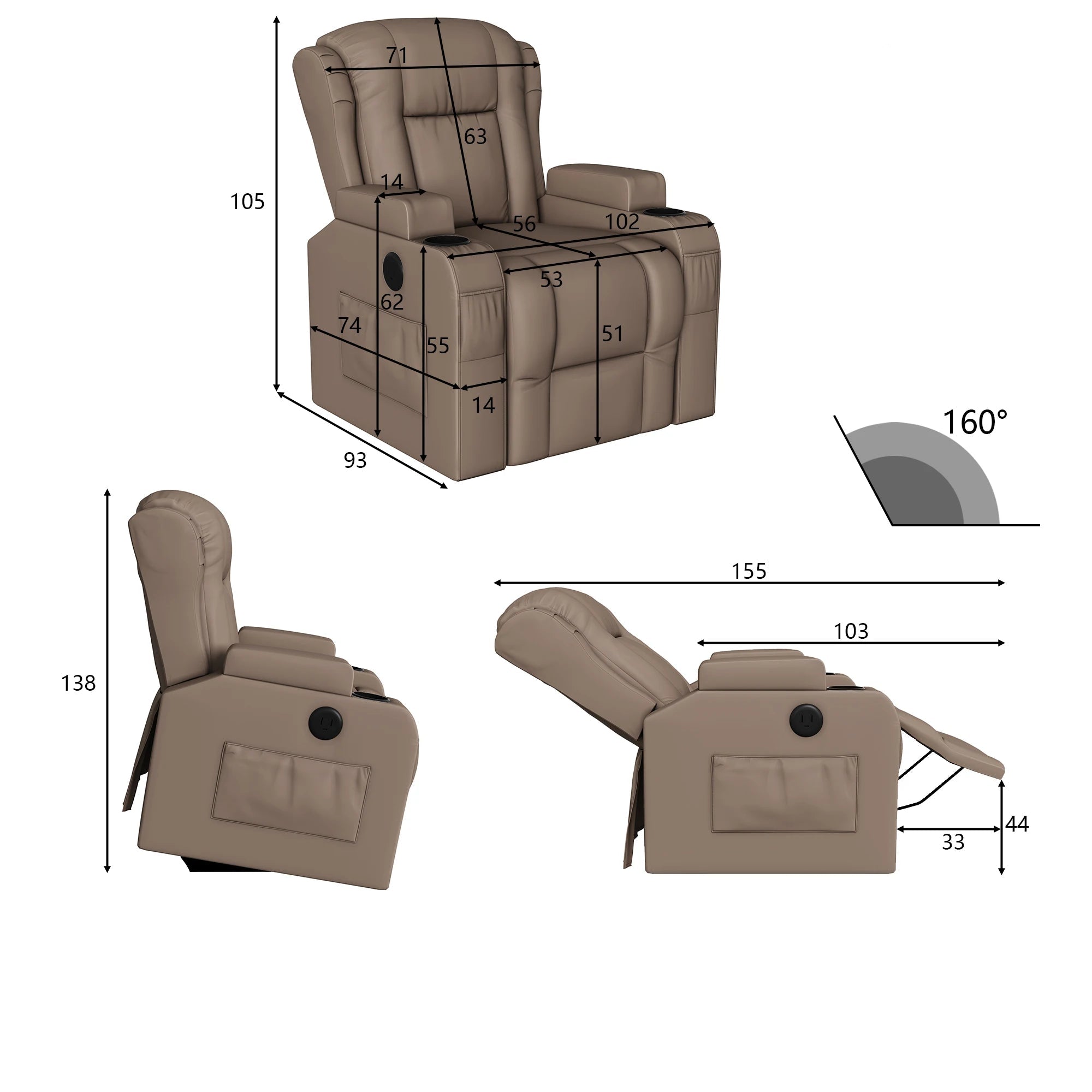 Fauteuil Releveur Massant Chauffant – Amaro