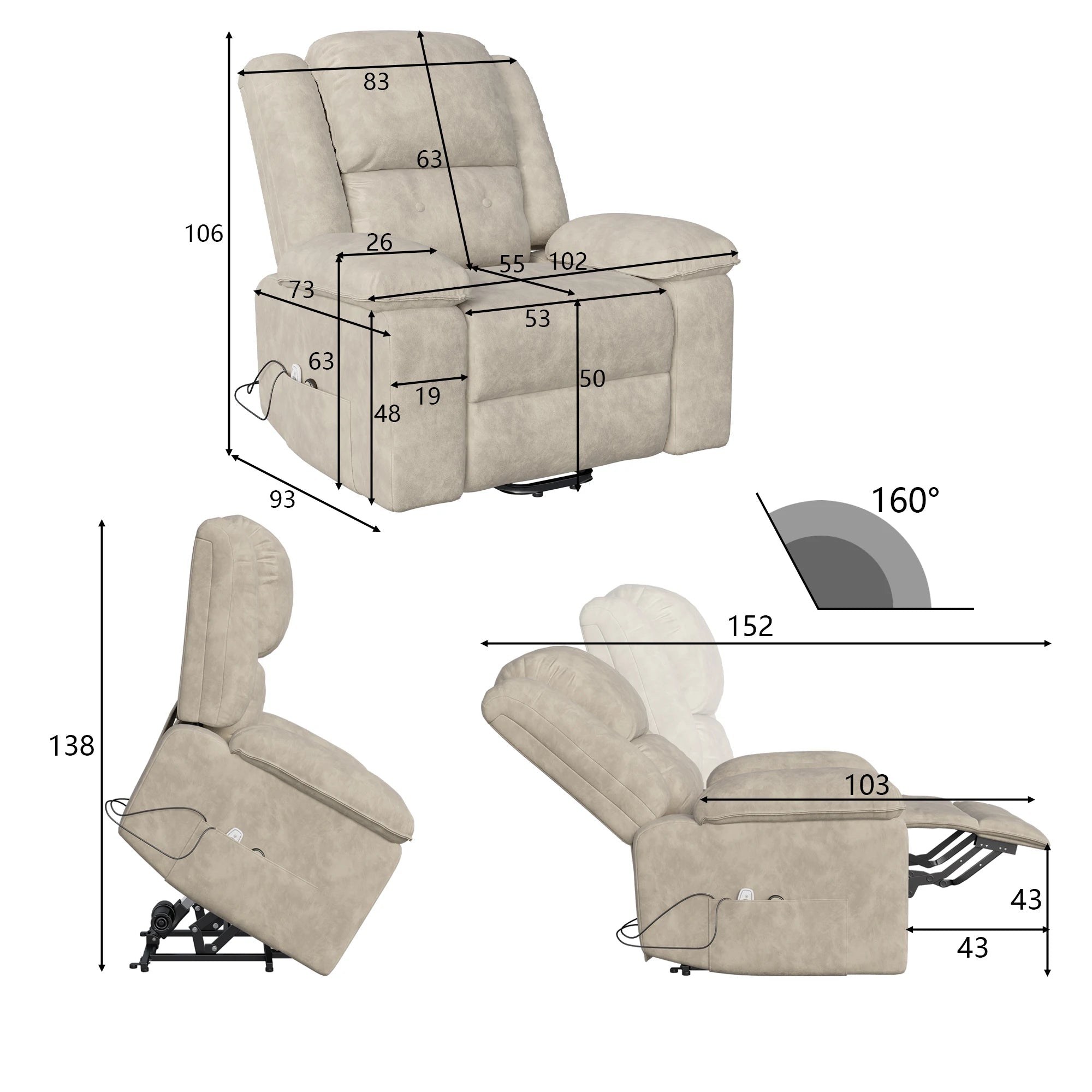 Fauteuil Releveur Massant Chauffant – Reposo
