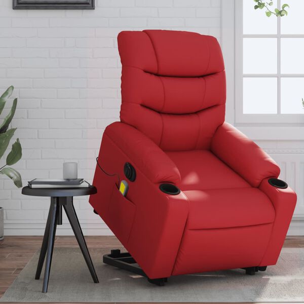 vidaXL Fauteuil inclinable électrique gris similicuir