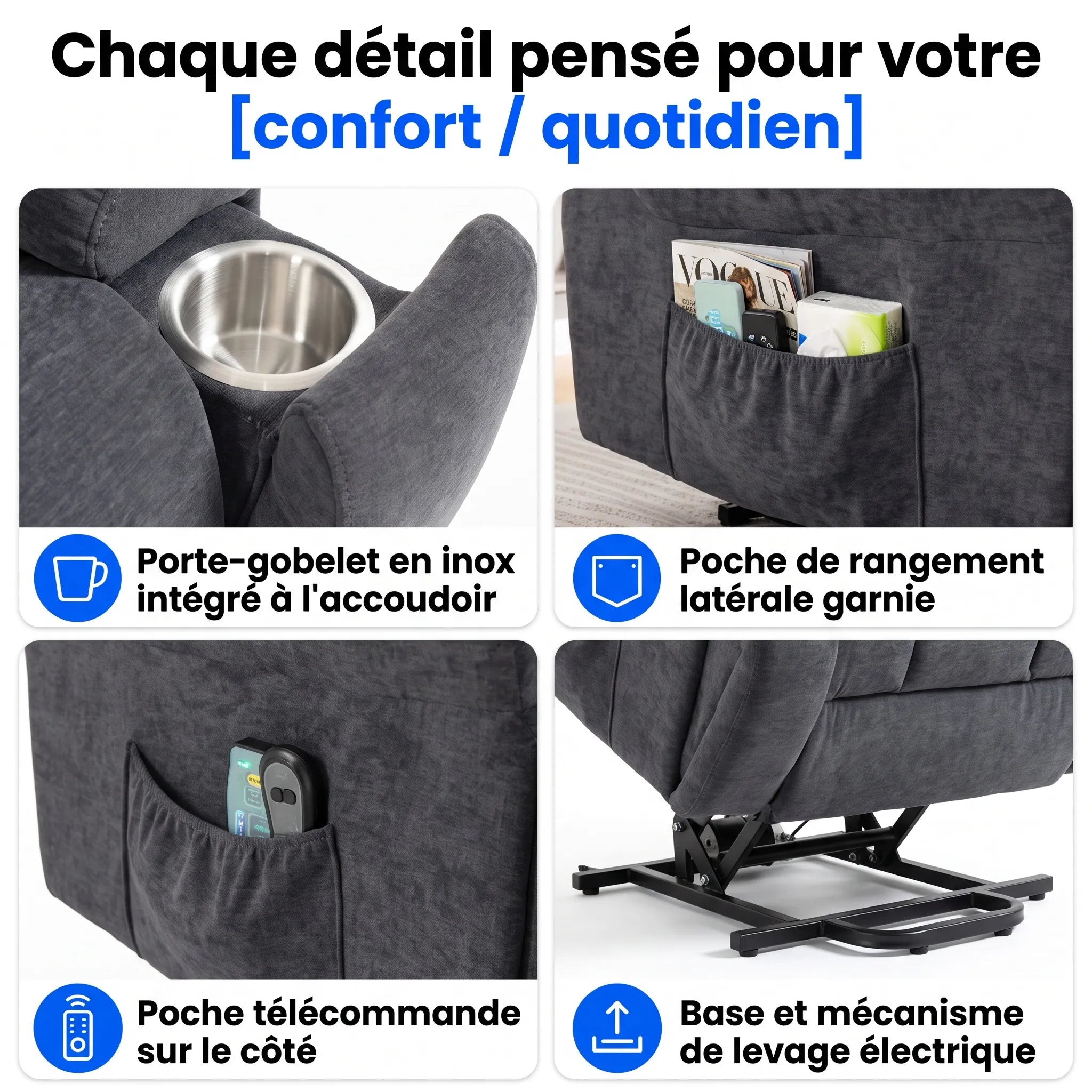 Fauteuil Releveur Massant Chauffant – Havelo