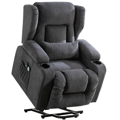 COMHOMA Relax armchair Stand Up Aid Massage armchair with fabric Surface Electric TV armchair with Stand-Up Aid reclining function