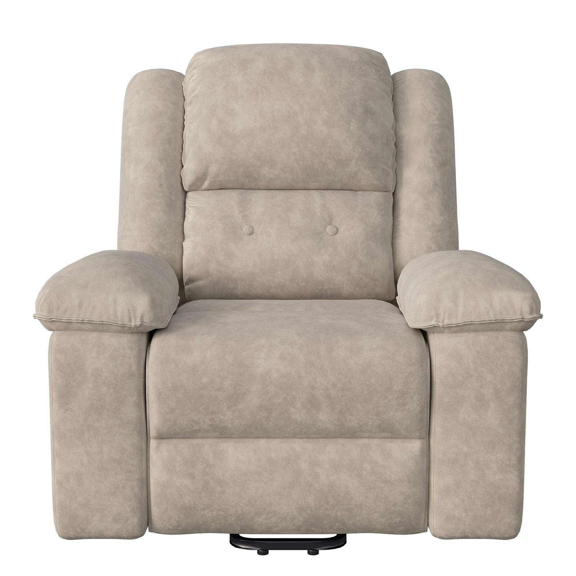 Electric Lift Massage Chair Adjustable from standing to reclining positions Features massage and heating functions Brown model