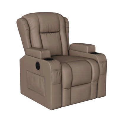 Electric Lift Chair, Massage and Heated Seat, with USB Charging Ports and Cup Holders, Storage Pockets and Wide Armrests