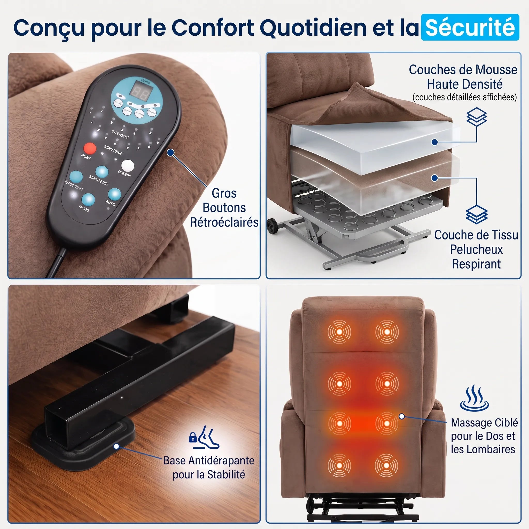 Fauteuil Releveur Massant Chauffant – Duna