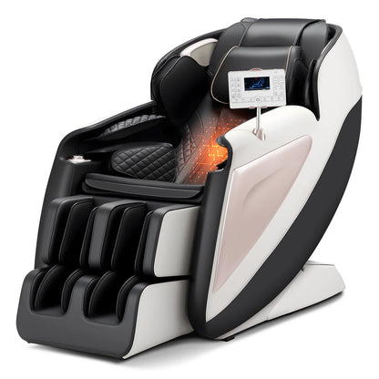 SucceBuy Massage Chair 4D Full Body Zero Gravity Recliner w/SL Track Stretch AI Voice Control Heat Foot Roller Retractable Pedal