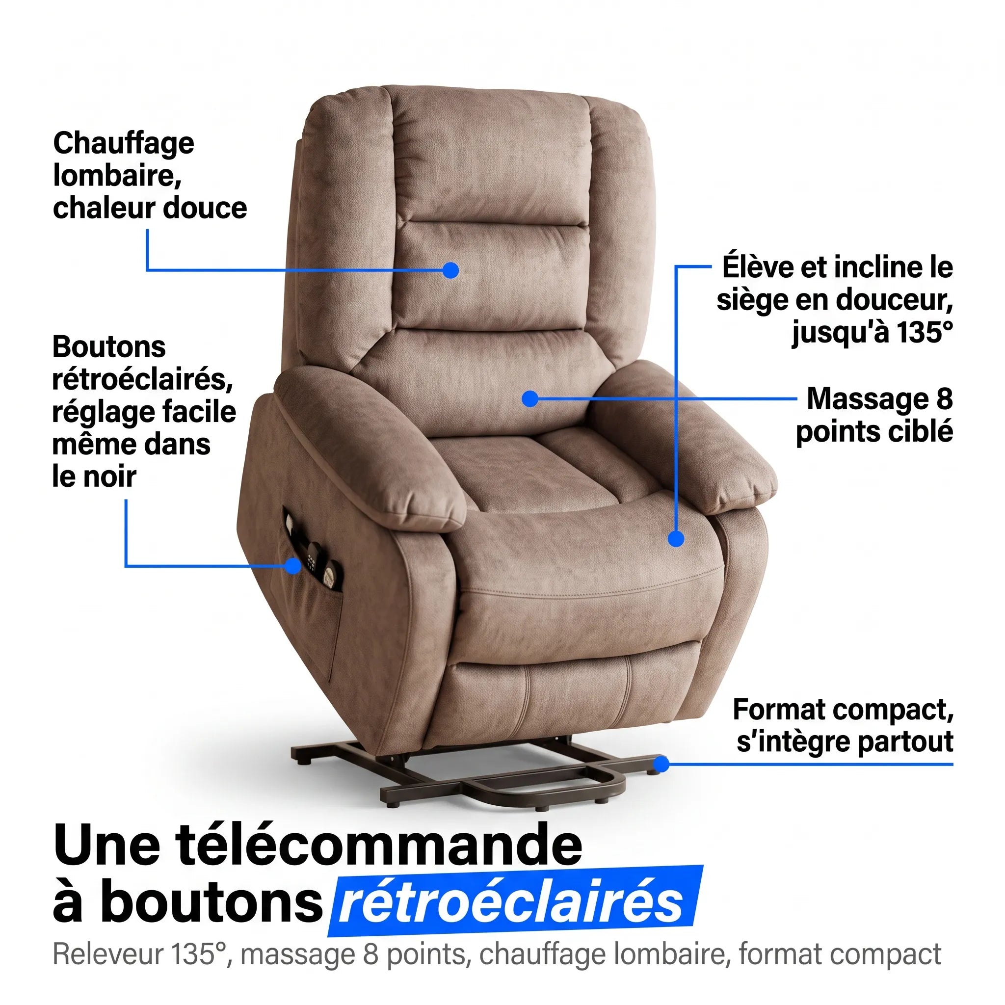 Fauteuil Releveur Massant Chauffant – Duna