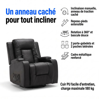 Fauteuil Inclinable Pivotant et Bascule – Bruma