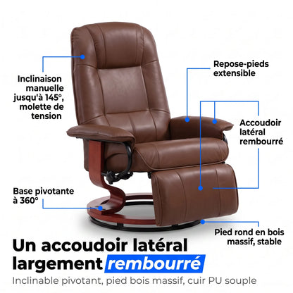 Fauteuil Inclinable Pied Bois Massif – Dolcea
