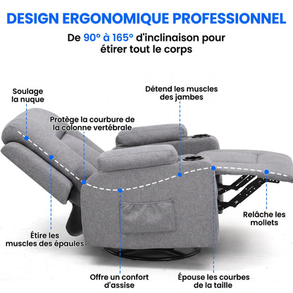 Fauteuil Inclinable Pivotant et Bascule – Bruma