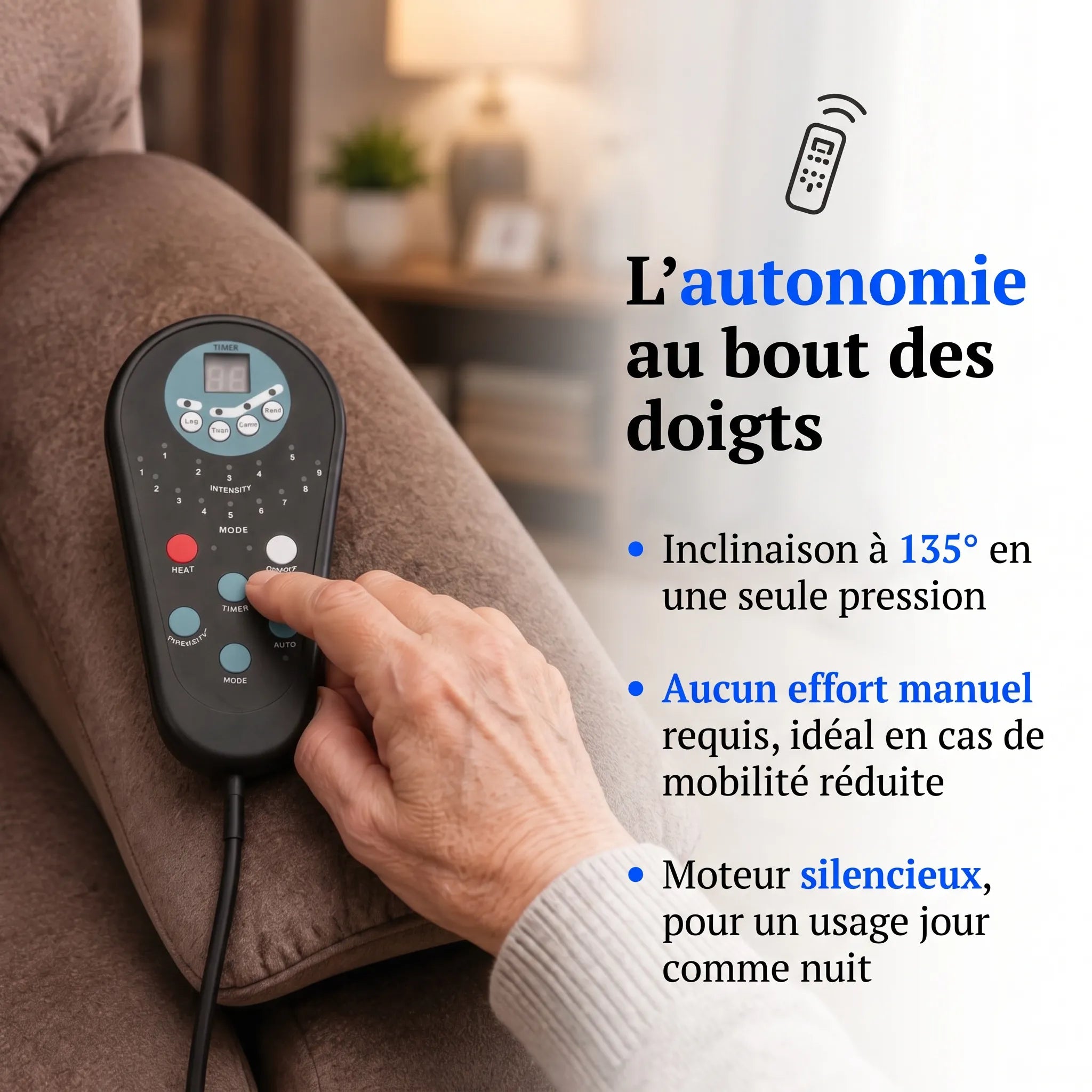 Fauteuil Releveur Massant Chauffant – Duna