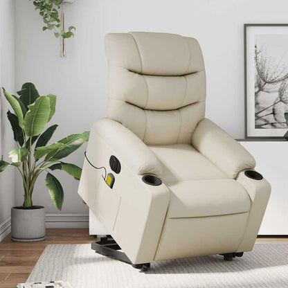 vidaXL Fauteuil inclinable électrique gris similicuir