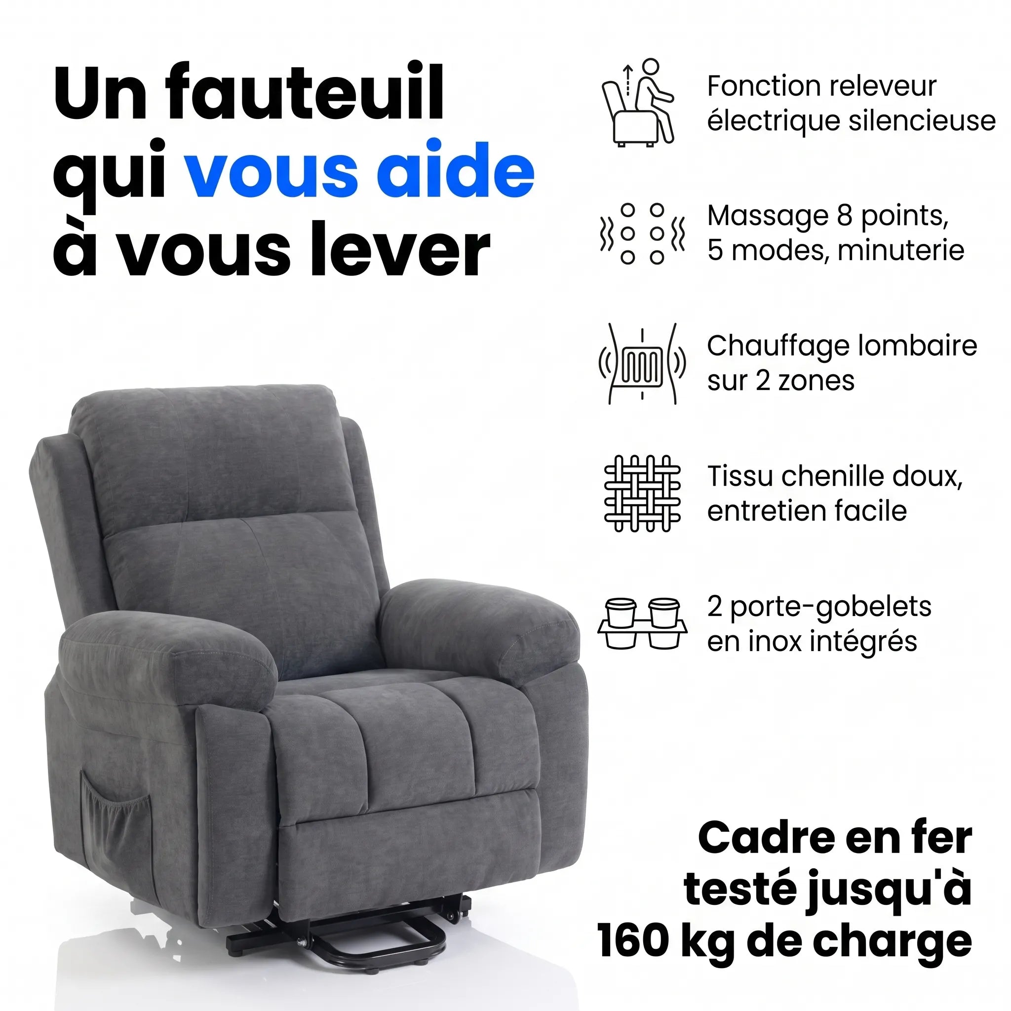 Fauteuil Releveur Massant Chauffant – Havelo