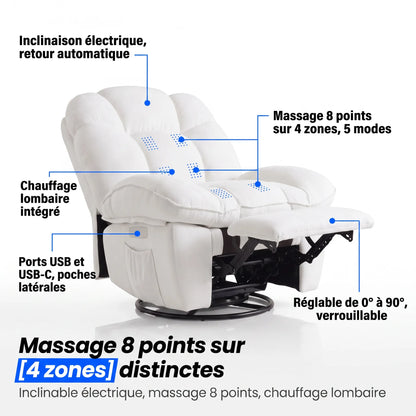 Fauteuil Inclinable Massant Chauffant – Zenko