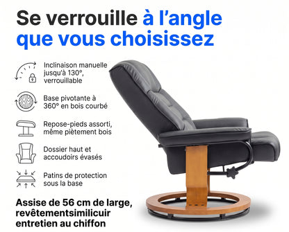Fauteuil Inclinable avec Repose-pieds – Nordo